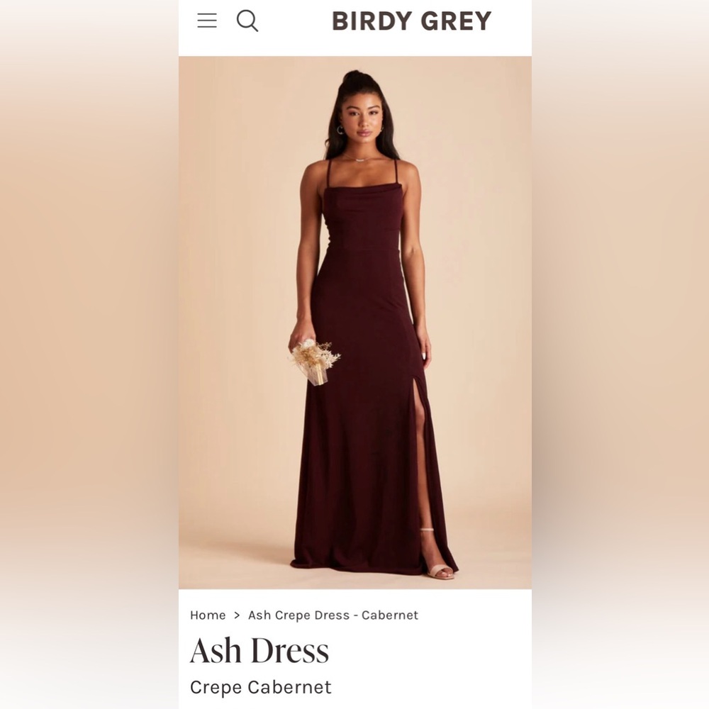 Elegant Burgundy Evening Gown